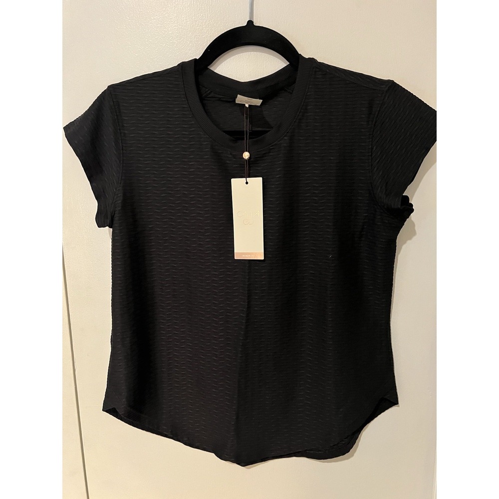CALIA Women's Renew Tee Crewneck Short Sleeve Pure Black Size XS